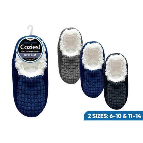 Slippers Mens Sherpa Slippers Check
