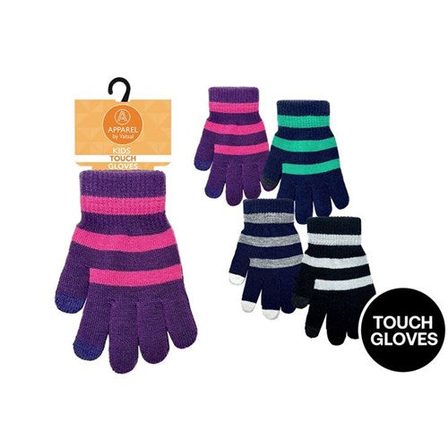 Gloves Kids Striped Touch Gloves