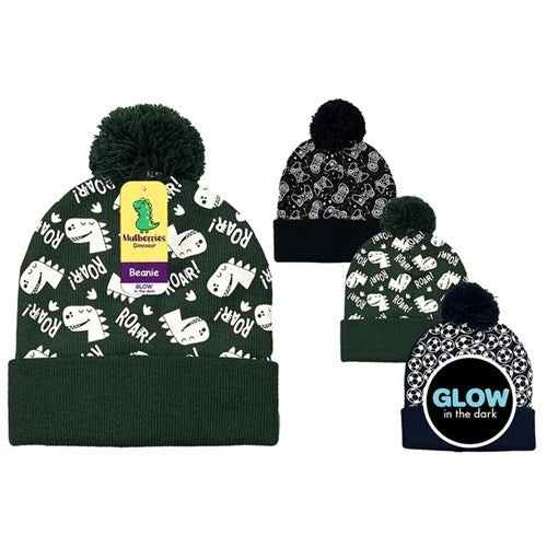 Kids GID Beanie Dino/Gamer/Sports