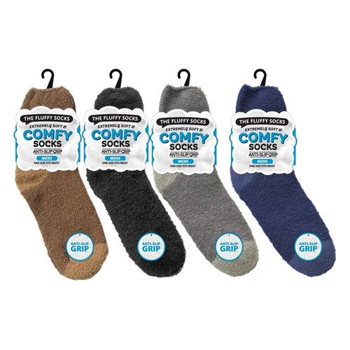 Socks Mens Microfiber Socks w/ Antislip