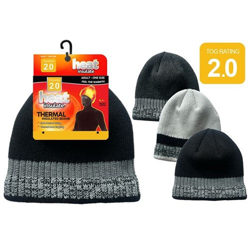 Mens two tone striped winter headwear