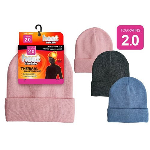 Ladies winter headwear with folded cuff