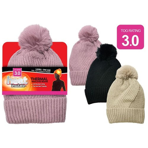 Ladies sherpa lined winter headwear