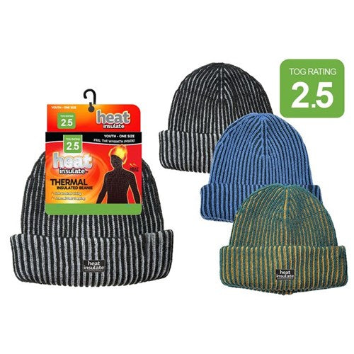 Youth ribbed dual colored winter headwear