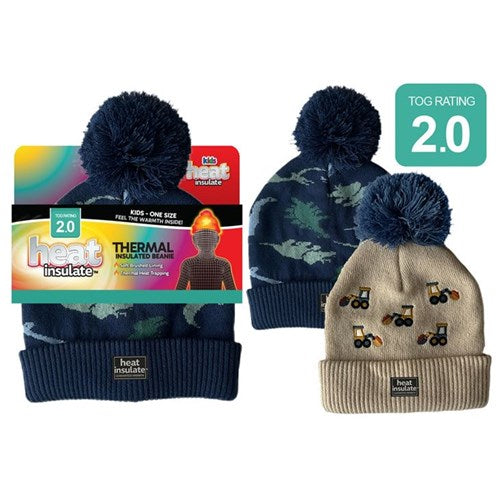 Boys thermal headwear with fluffy top