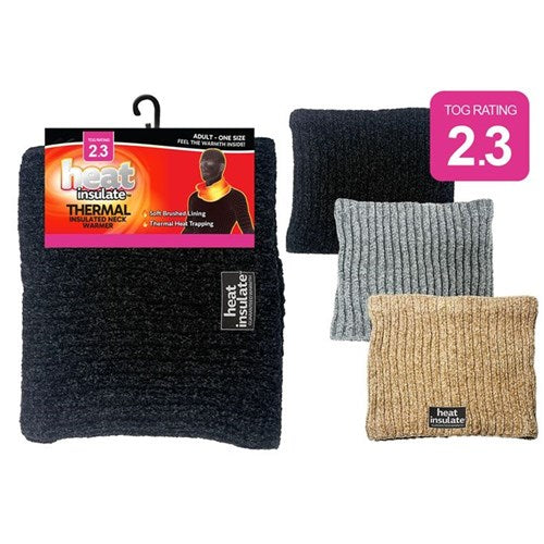 Velvety soft thermal neck covering
