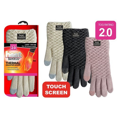 Ladies thermal hand coverings with screen touch tips