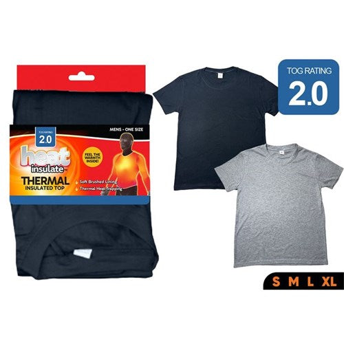 Mens basic short sleeve insulating base layer