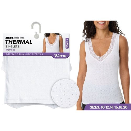 Ladies insulating base layer with lace trim