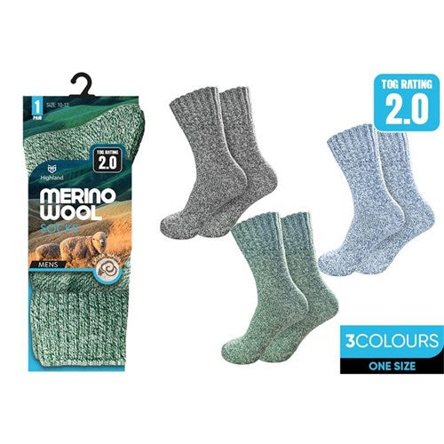 Mens premium wool assorted color foot coverings