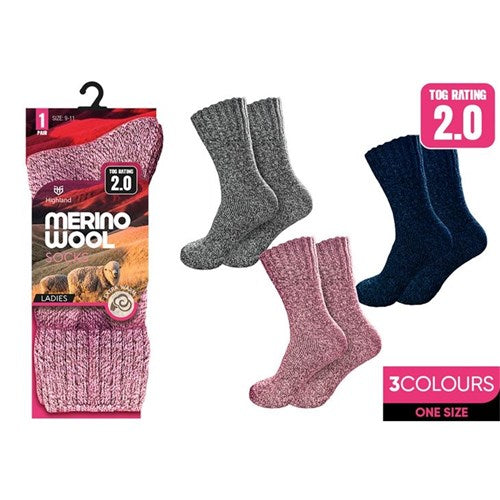 Ladies premium wool assorted color foot coverings
