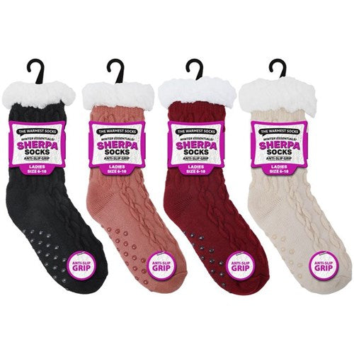 Solid colored woven foot warmers with plush lining