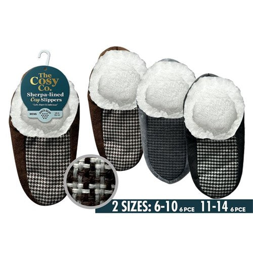 Bold geometric patterned indoor footwear with plush insulation