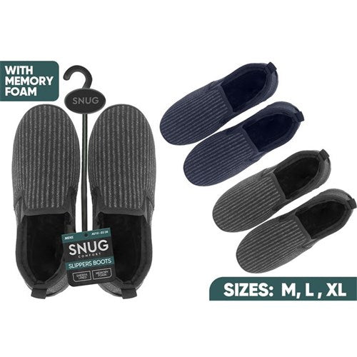 Men's ankle high indoor lounging boots