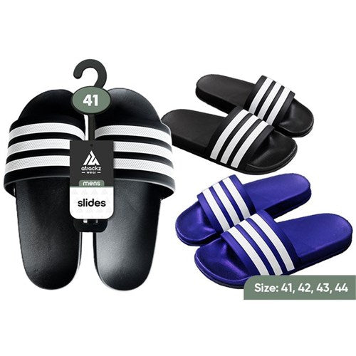 Mens sporty slip-on shoes with striped design