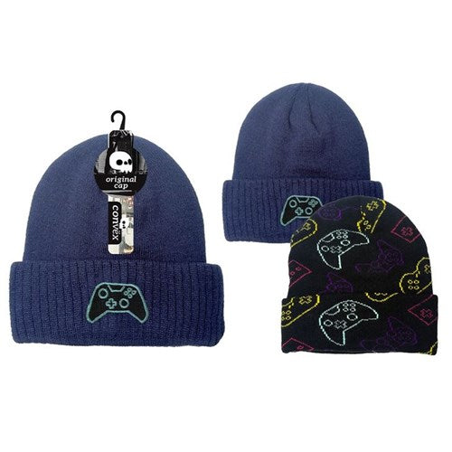 Stylish winter headwear designed for video game enthusiasts