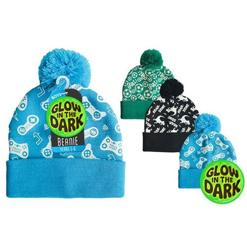 Light reactive winter headwear featuring fun graphics
