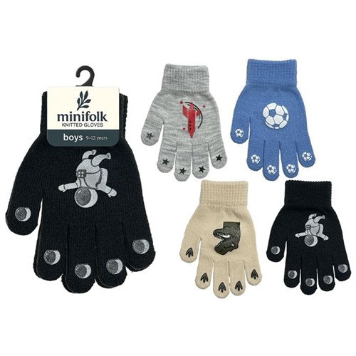 Innovative winter handwear with light catching threads