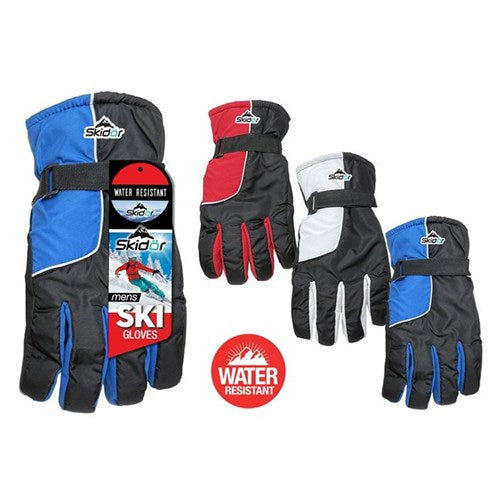 Mens rugged moisture repelling thermal hand coverings