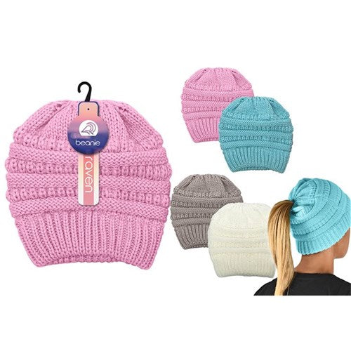 Cleverly designed winter headwear accommodating an updo