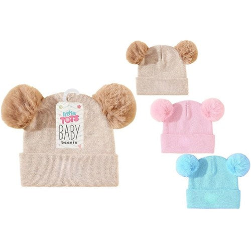 Deeply plush gentle winter headwear for infants