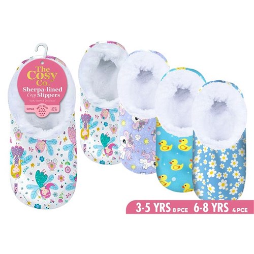 Beautifully detailed printed indoor shoes for children