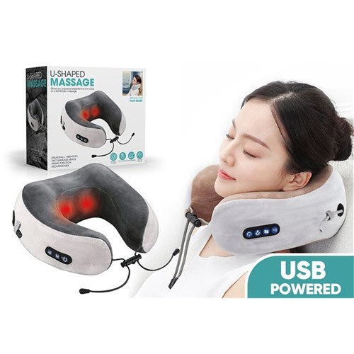 Ergonomic device delivering relaxing vibrations to the cervical spine