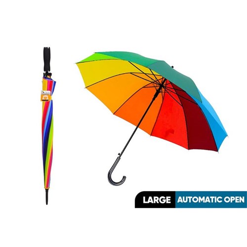 Large rainbow automatic umbrella