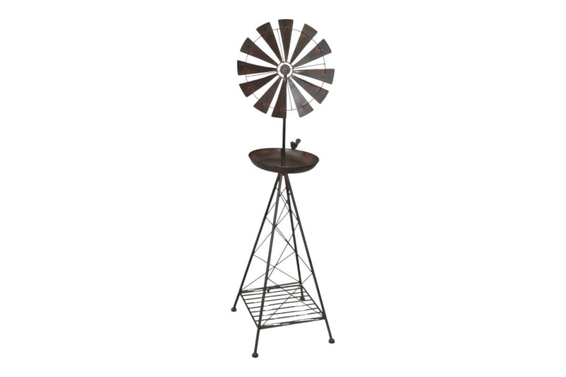 Metal windmill bird feeder ornament