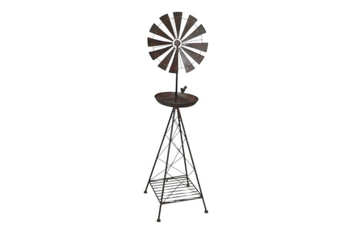 Metal windmill bird feeder ornament