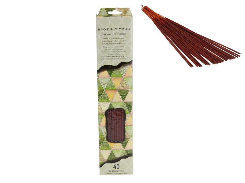 Sage and citrus scented incense sticks