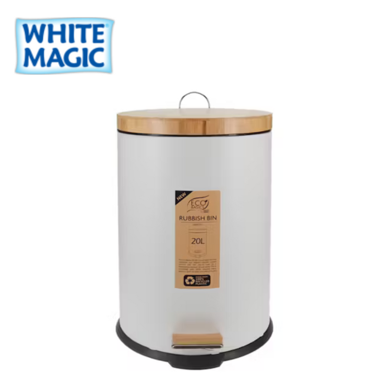 Rubbish Bin 20L - White by White Magic