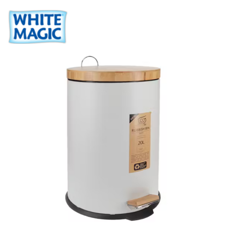 Rubbish Bin 20L - White by White Magic
