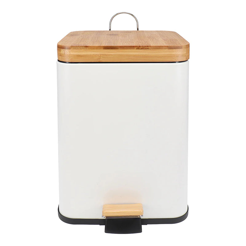 Square Rubbish Bin 6L - White by White Magic