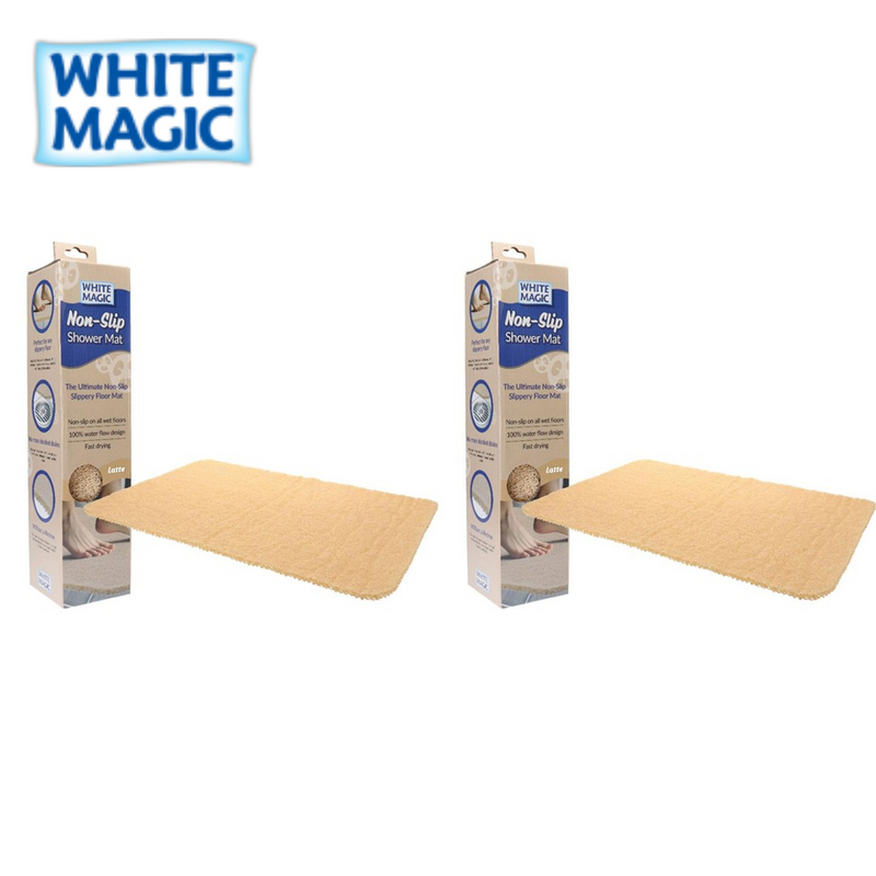 Non-Slip Shower Mat in Platinum by White Magic