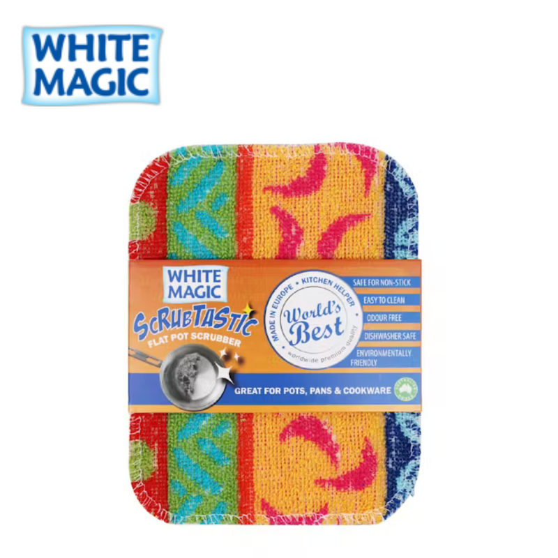 White Magic Scrubtastic Flat Pot Scrubber