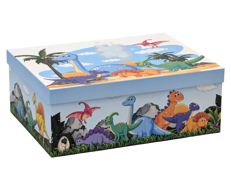 Set of eighteen cute dinosaur themed gift boxes