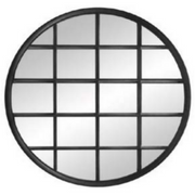 Ronis Walter Wall Mirror 120x120cm Matt Black