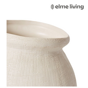 Ronis Wanda Vase Hessian White 25x25x24cm – thumbnail