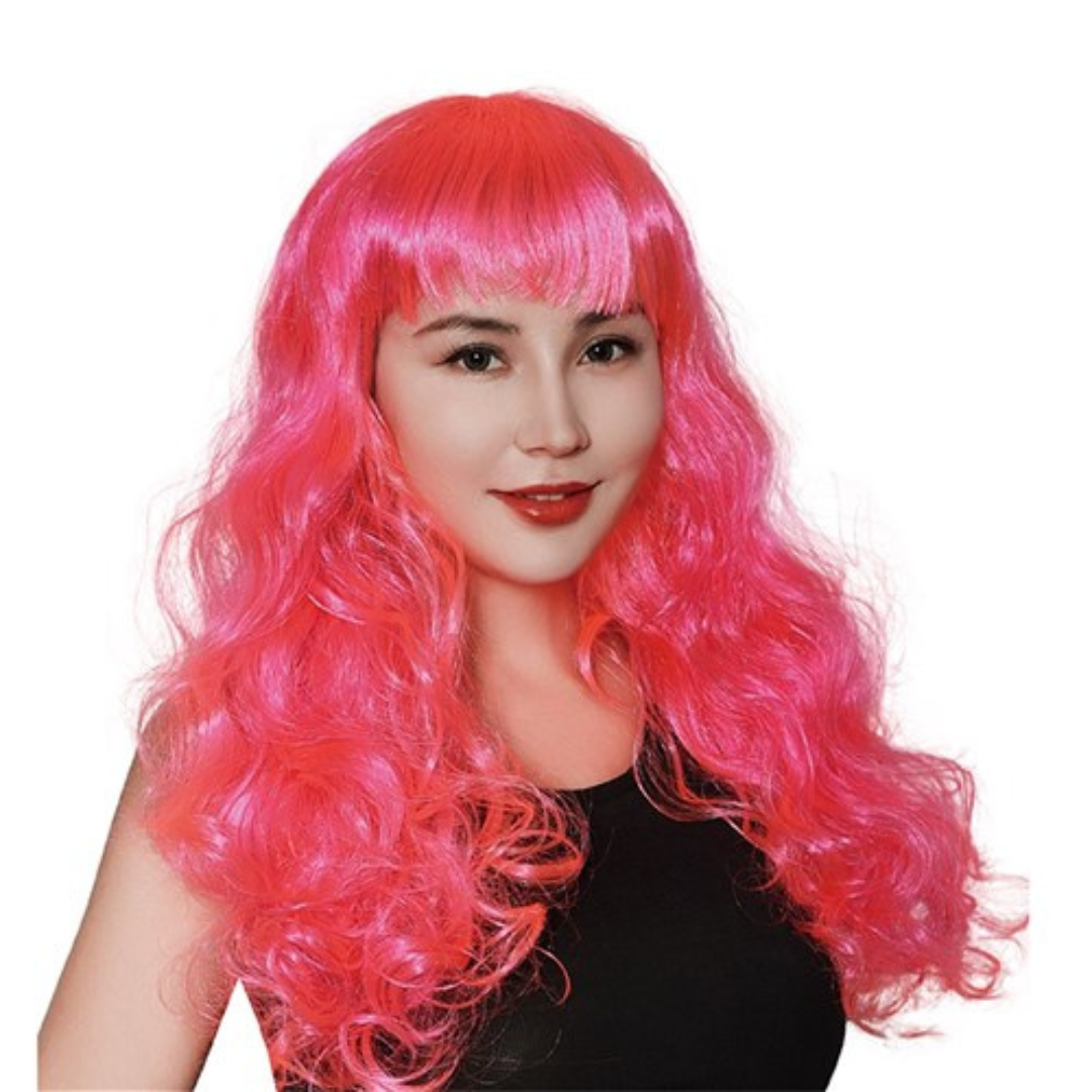Party Planet PINK WAVY LONG WIG - Main Image