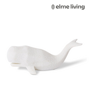 Ronis Whale Sculpture White 31x10x11cm – thumbnail
