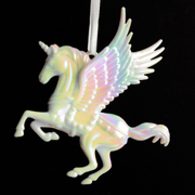 Ronis White Iridescent Unicorn Tree Ornament 18.5x12.7cm – thumbnail