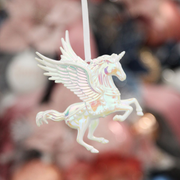 Ronis White Iridescent Unicorn Tree Ornament 18.5x12.7cm – thumbnail