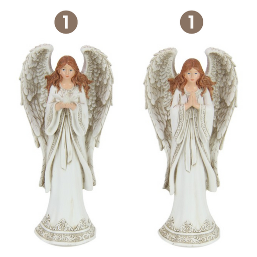 Ronis White Robe Prayer Angel 18cm 2 Asstd