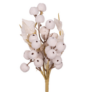 Artificial White Berry Bunch – 25cm winter Christmas decoration stem