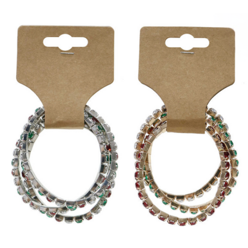 Ronis Wide Diamante Stretch Bracelet 3pk 2 Asstd