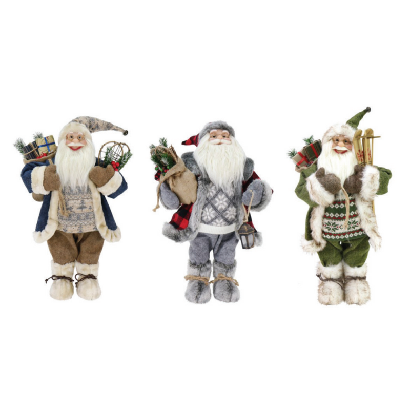 Ronis Wild-Woods Santa Figurine 60cm 3 Asstd