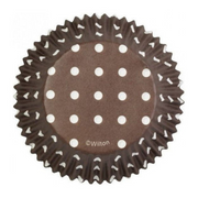 Ronis Wilton Brown Dots Std Baking Cups 75pcs
