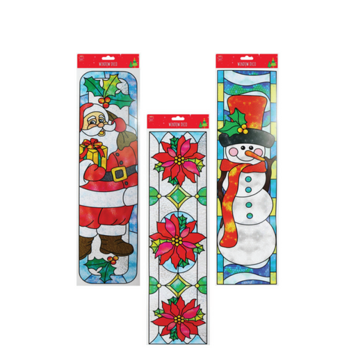 Ronis Window Cling Stained Glass Look 59x13cm Assorted