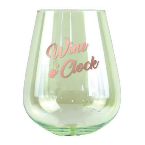 Ronis Wine O Clock Stemless Glass 13cm 600ml 2pk